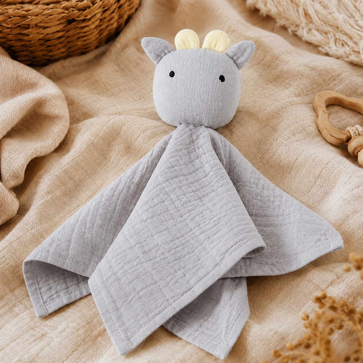 Knuffeldoekje giraffe - grijs