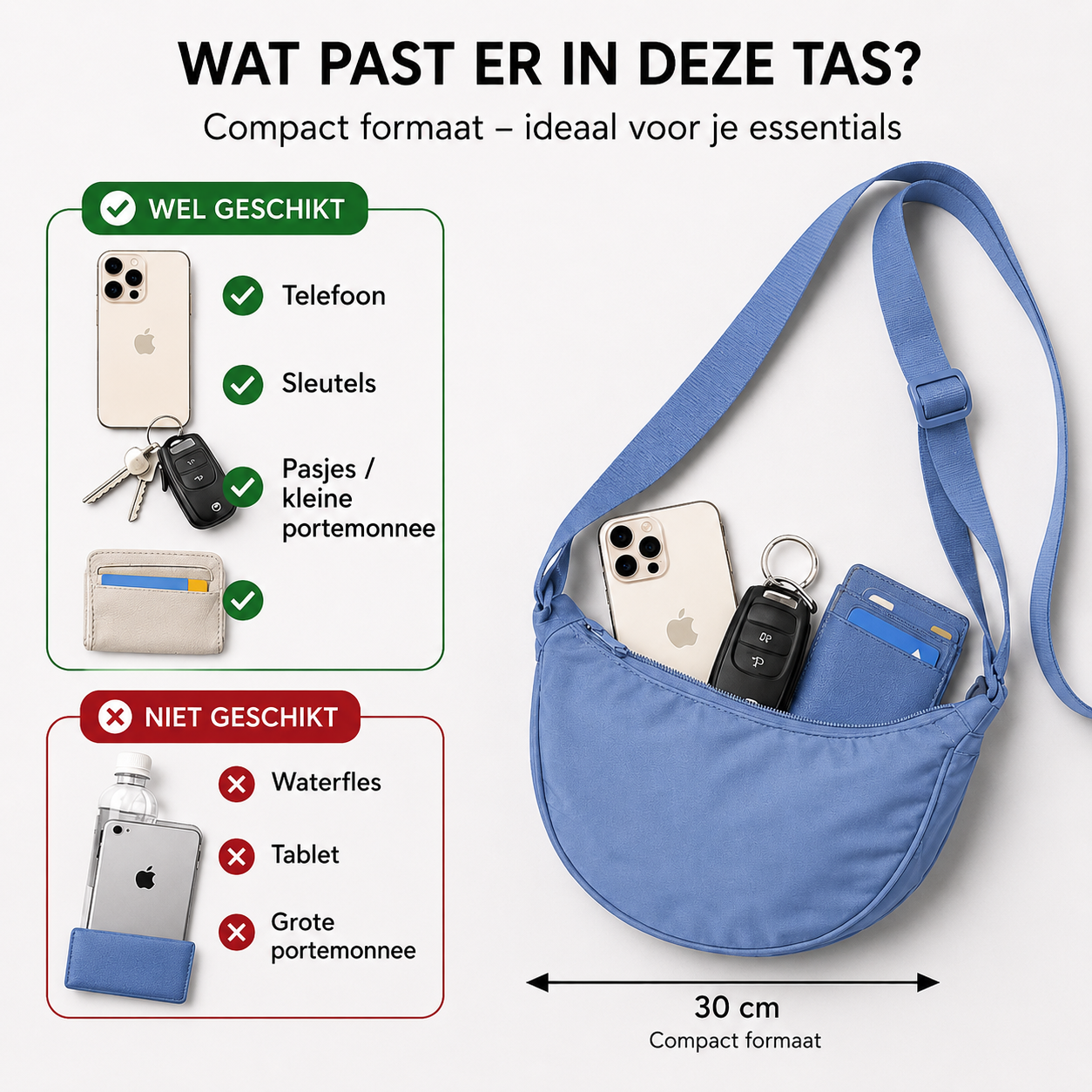 Crossbody tas - Blauw