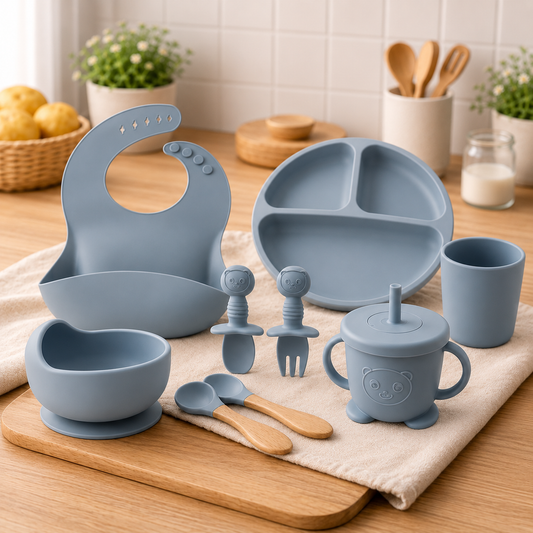 Serviesset 10-delig - blauw