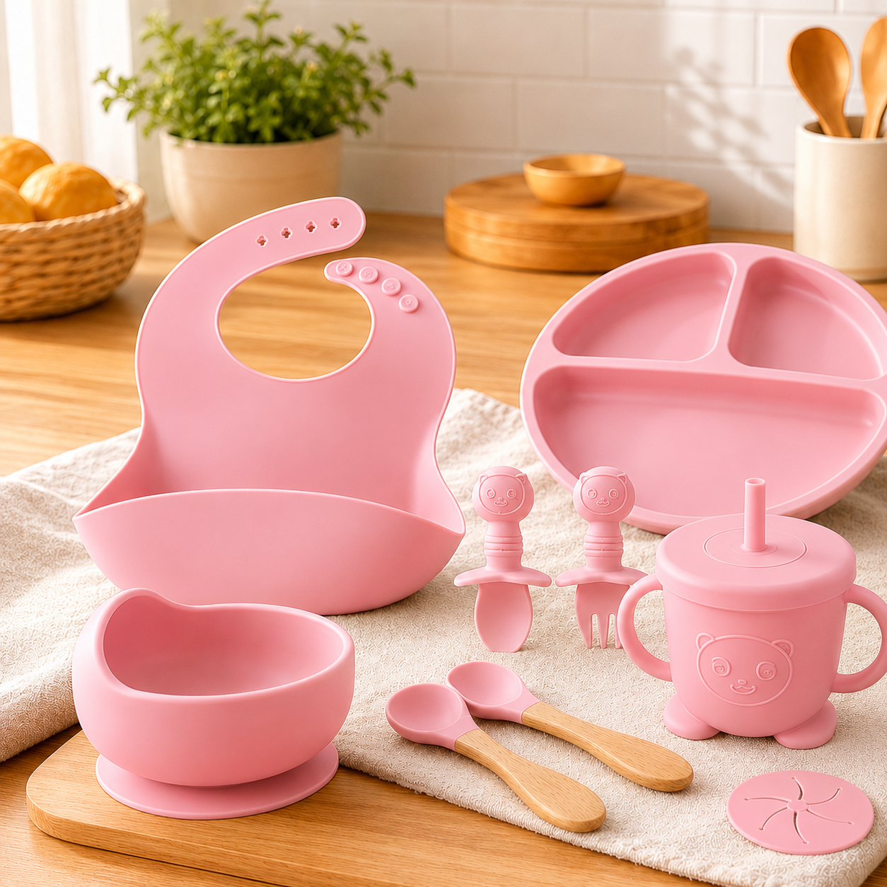 Serviesset 10-delig - roze