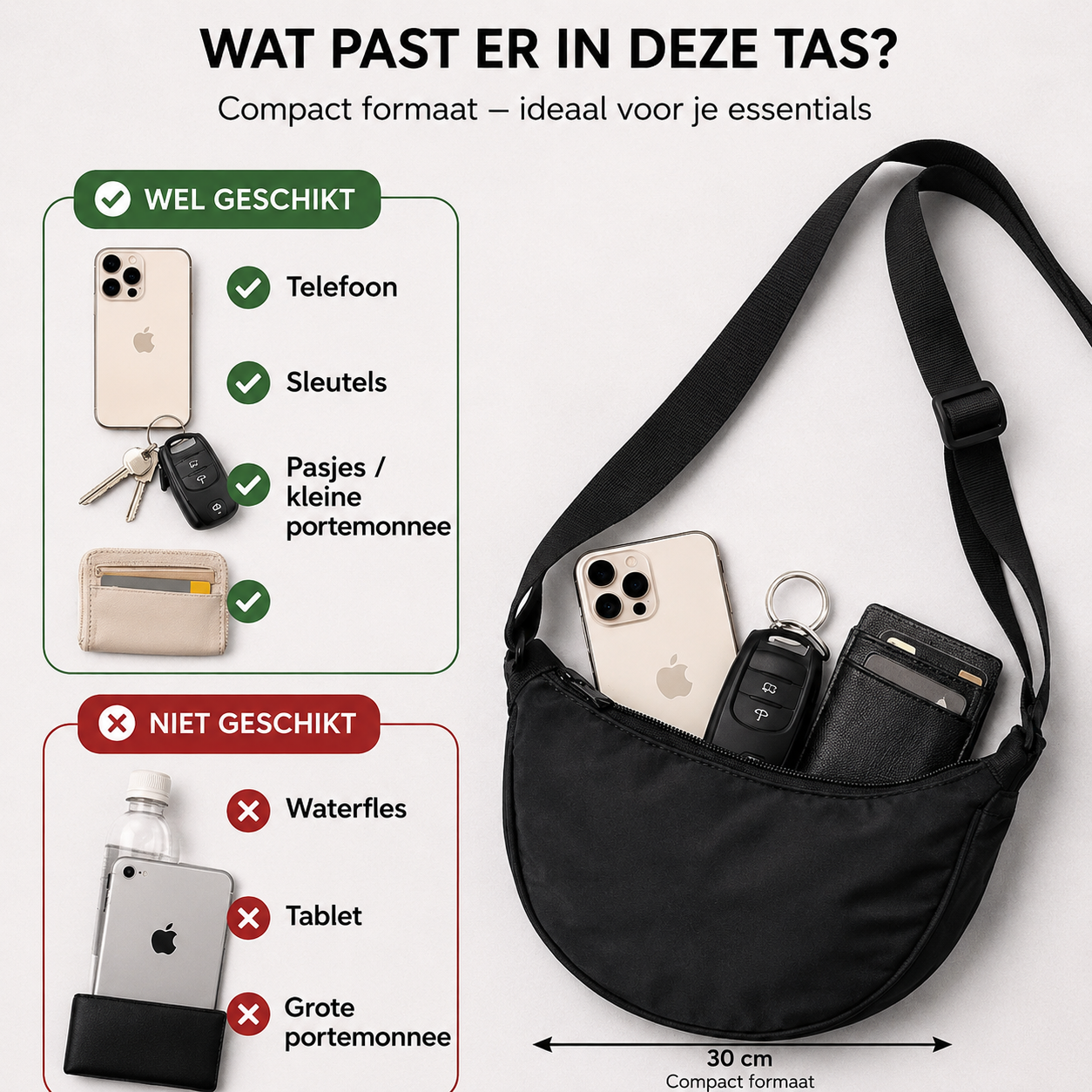 Crossbody tas - zwart