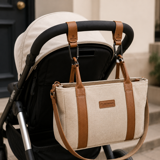 Kinderwagen haak - bruin