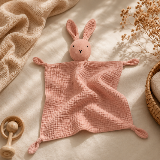 Knuffeldoekje konijn - roze