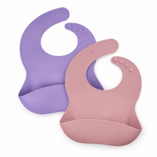 Slabbetjes 2 stuks - roze & paars