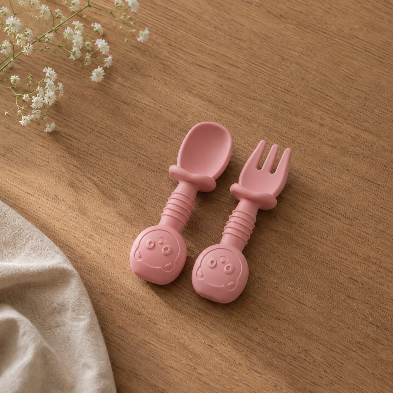 Bestekset - Roze & Beige