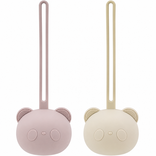 Speenhouder set - roze & beige