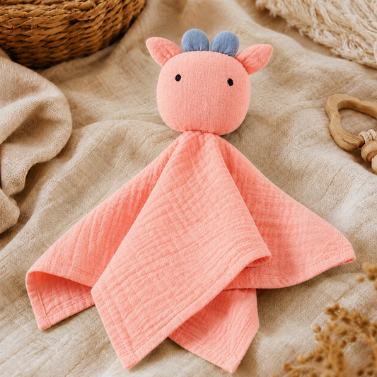Knuffeldoekje giraffe - roze