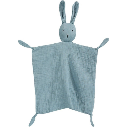 Knuffeldoekje konijn - blauw