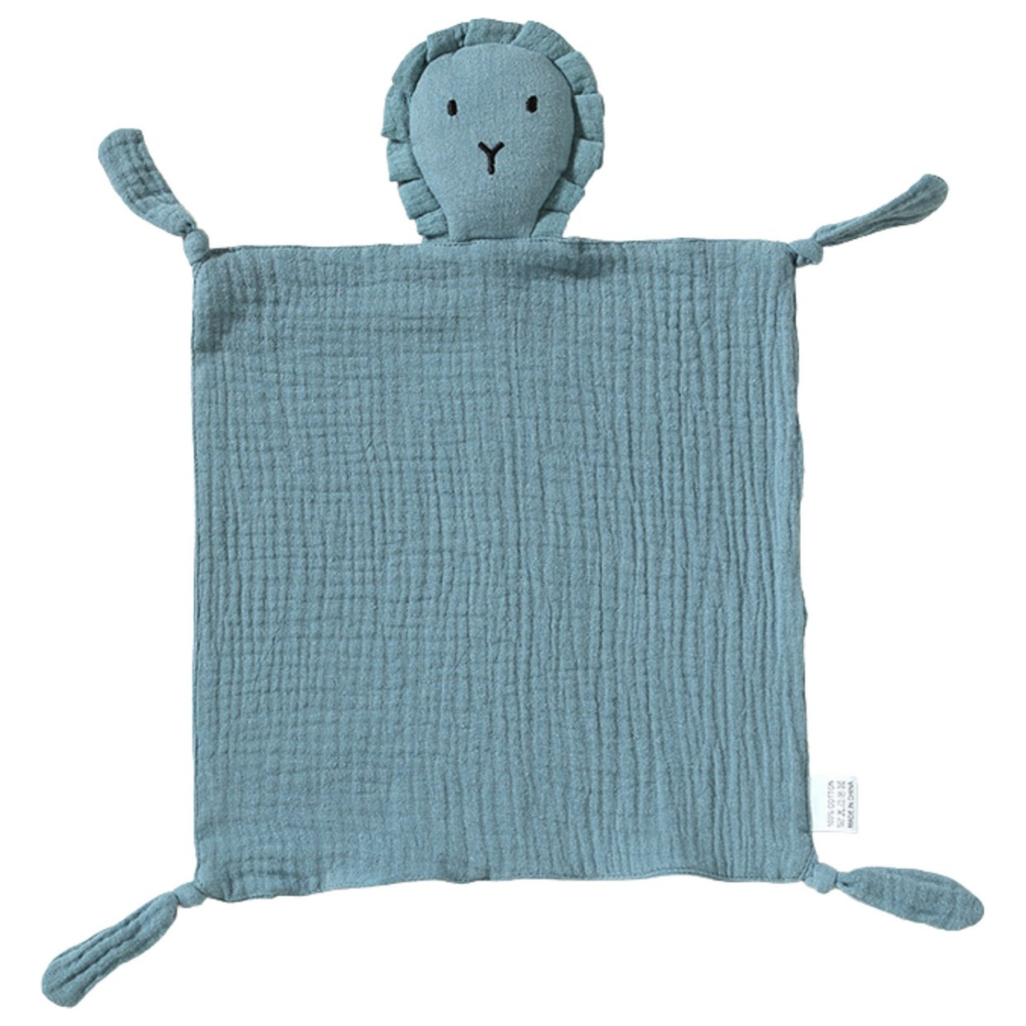 Knuffeldoekje leeuw - blauw