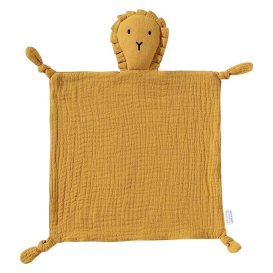 Knuffeldoekje leeuw - okergeel
