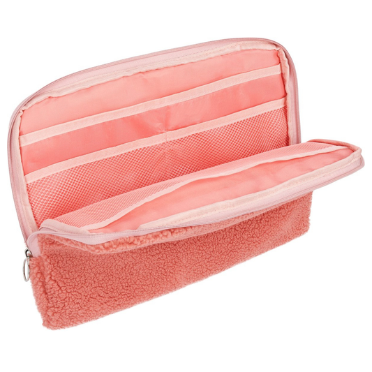 Laptophoes teddy - roze