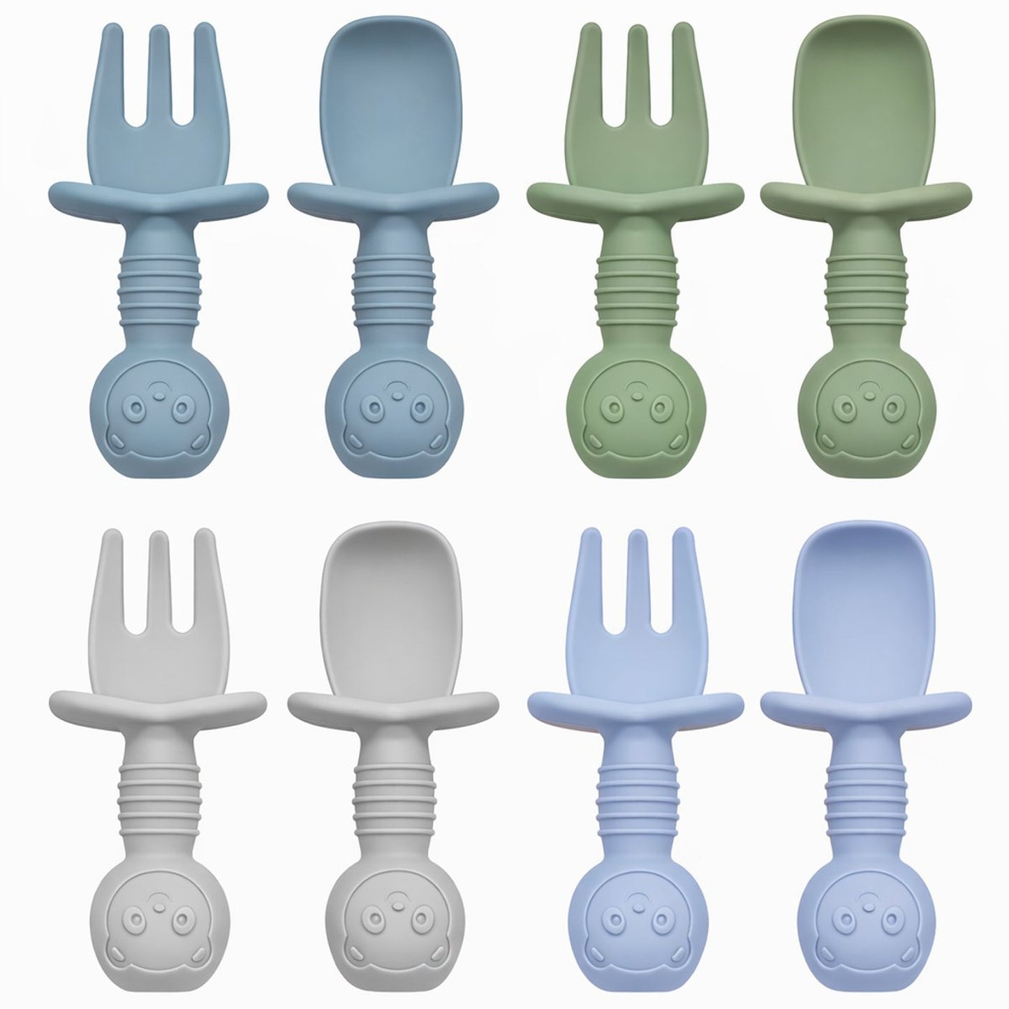 Bestekset - Blauw en groen