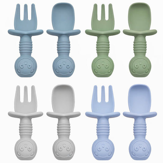 Bestekset - Blauw en groen